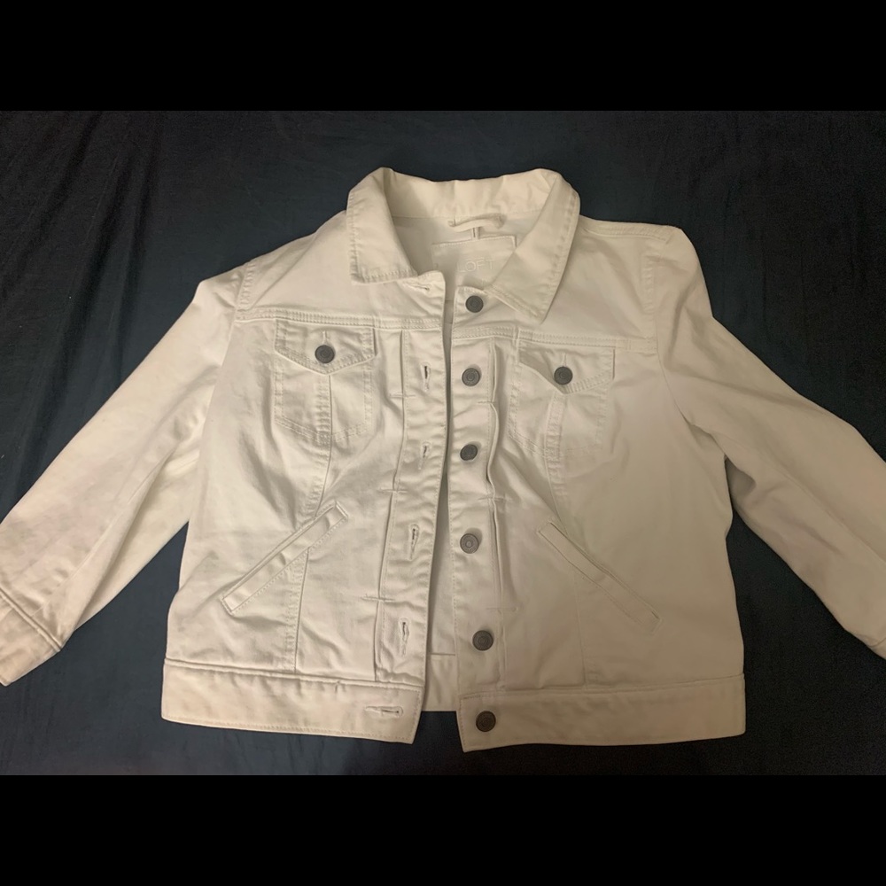 Loft White Jean Jacket